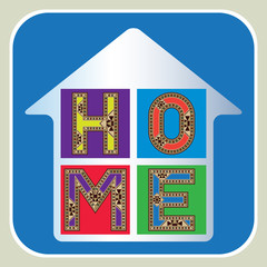 Block Letters Cute Little Home App Icon
