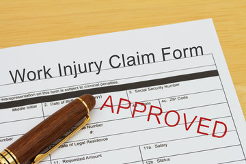 Work Injury Claim Form  Approved