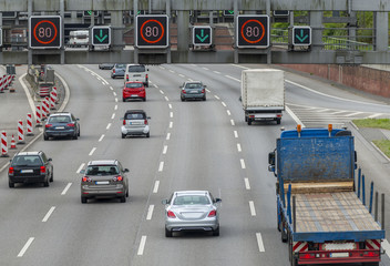 Autobahn in Hamburg, Deutschland