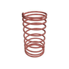 Metal spring isolated on white, 3D rendering