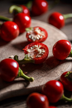 Hot cherry peppers