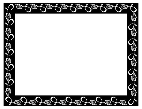 Shilouette flower frame. Design element for banners, labels, greeting cards and wedding invitations. Copy space. Vector template.