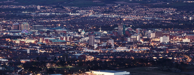Aerial panorama of  Belfast - obrazy, fototapety, plakaty