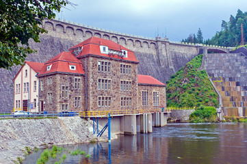 Hydroelectric power plant in Pilchowice at Bobr Valley Landscape © borzywoj
