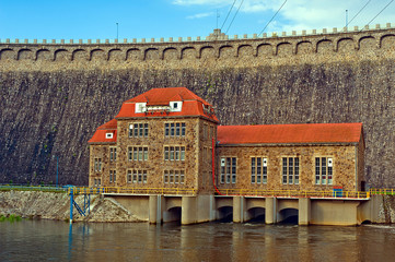 Hydroelectric power plant in Pilchowice at Bobr Valley Landscape © borzywoj