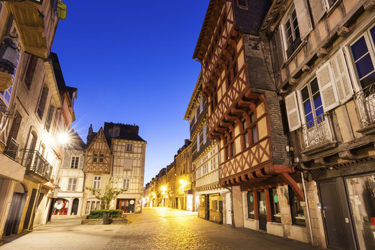 Streets of old town in Quimper