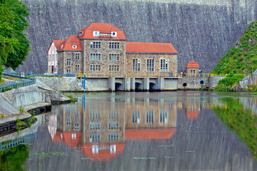 Hydroelectric power plant in Pilchowice at Bobr Valley Landscape © borzywoj