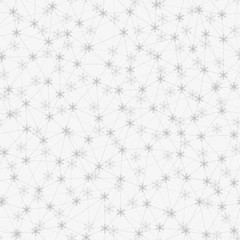 messy connected snowflakes background