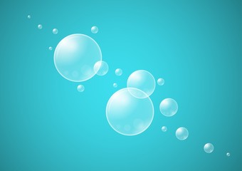 water drops on blue background