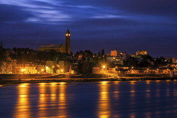 Fototapeta na wymiar Blois panorama across Loire RIver