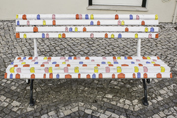 Wooden bench colors