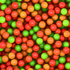 Fototapeta na wymiar Colorful red to green glossy balls background.