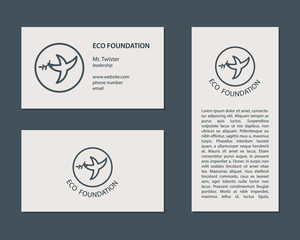 Fototapeta premium Eco Business Card and Flyer