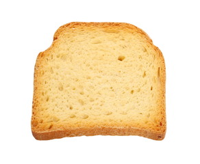 fried toast isolated on white background, sweet rusks bread clipping path