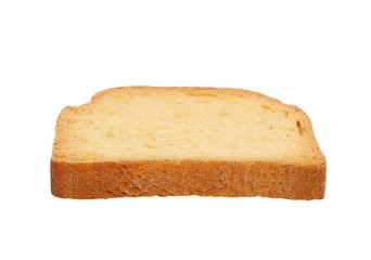fried toast isolated on white background, sweet rusks bread clipping path