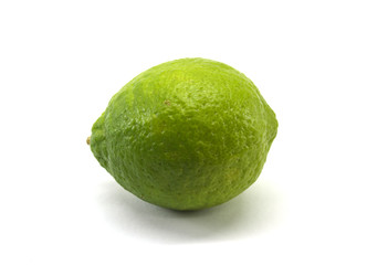 Fresh lime isolated on white background