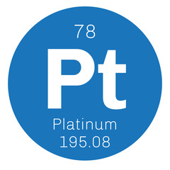 Obraz premium Platinum chemical element