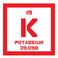 Fototapeta premium Potassium chemical element
