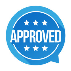Approved sign vector badge