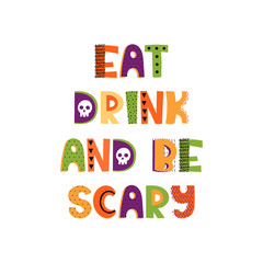 Hand drawn phrase in halloween style