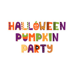 Hand drawn phrase in halloween style