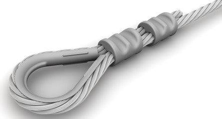 End attachment of rope. Loop