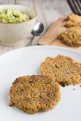 Burguers of Quinoa with Guacamole