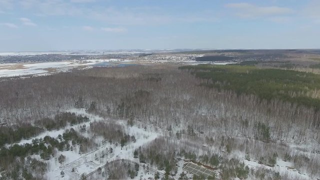 The breadth and vastness of Central Russia. Aerial view