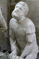 Obraz premium Nicomède. The entombment of Christ XVIth century. Notre-Dame de Villeneuve-sur-Yonne church.