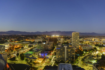 Beautiful downtown cityscape of Los Angeles