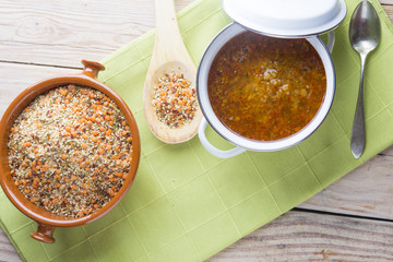 Soup of quinoa