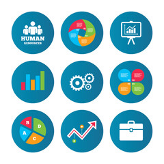 Human resources and Business. Presentation board.