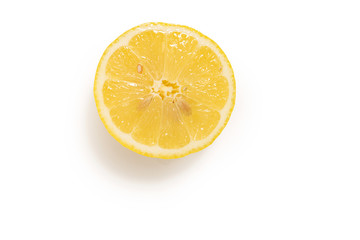 Cutout of a Lemon Slice with Seeds