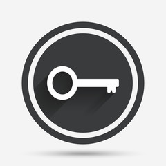 Key sign icon. Unlock tool symbol.