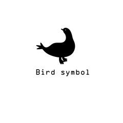 Fototapeta na wymiar Graphic symbol of a bird