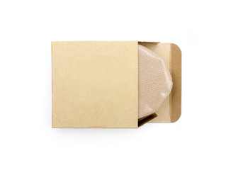 kraft packing on a white background