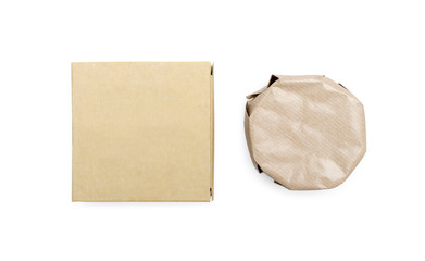 kraft packing on a white background
