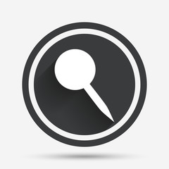 Pushpin sign icon. Pin button.