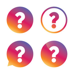 Question mark sign icon. Help symbol.