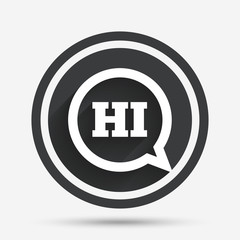 Chat sign icon. Speech bubble symbol.