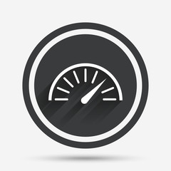 Tachometer sign icon. Revolution-counter symbol.