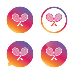 Tennis rackets sign icon. Sport symbol.