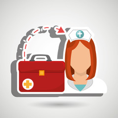 nurse health care service vector illustration eps 10