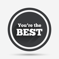 You are the best icon. Customer award symbol.