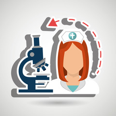 nurse health care service vector illustration eps 10