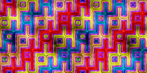 seamless texture of colorful bright abstraction 3D illustration