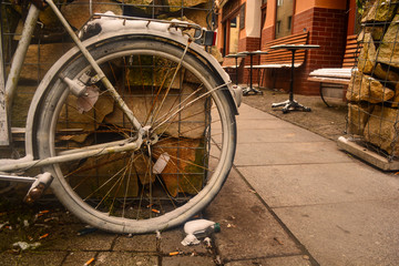 Bike covered with snow