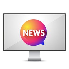 News TV screen vector