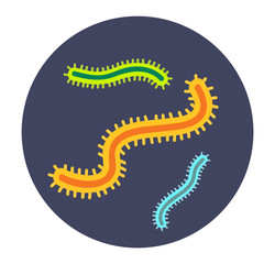 Bacteria virus vector icon