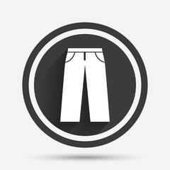 Men's jeans or pants sign icon. Clothing symbol.